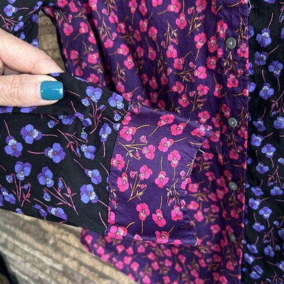 J. Crew Perfect Shirt Slim in Liberty Floral Mixed Print Size XS S - Picture 4 of 8
